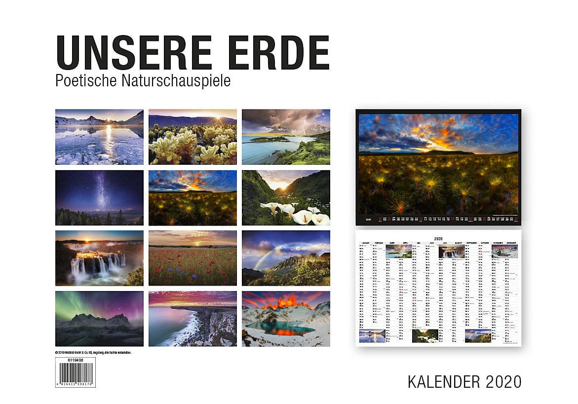 Calendários Unsere Erde Premiumkalender 2020 têm imagens de Marcio Cabral