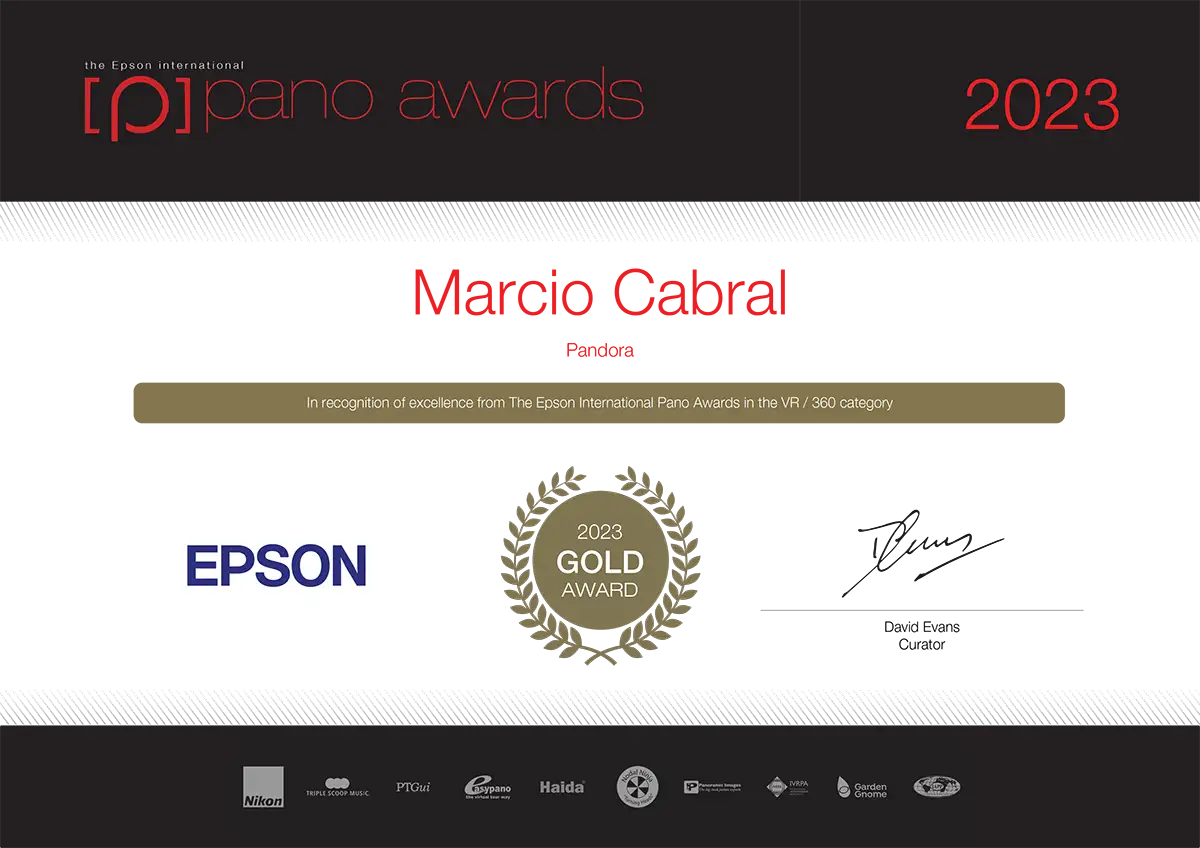 Certificado Gold do Epson International Pano Awards 2023